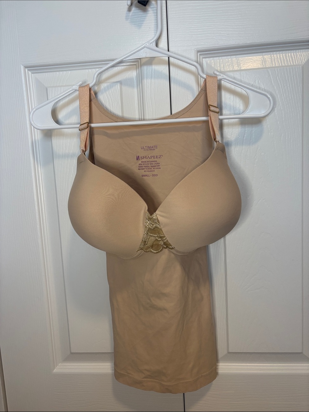 Shapeez Ultimate Longline Shaping Bra/Camisole – Small DDD – Nude